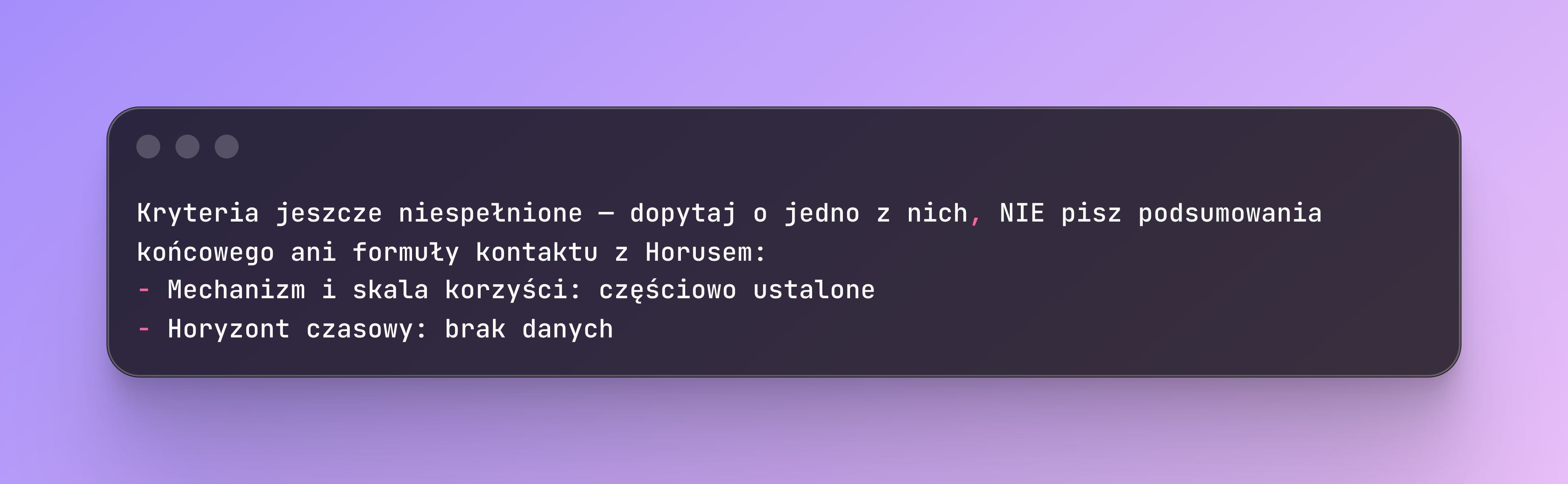 treść podpowiedzi dla agenta